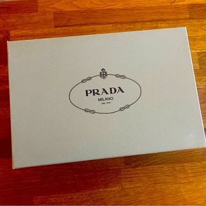 Prada Vitello Black Sandals in Box